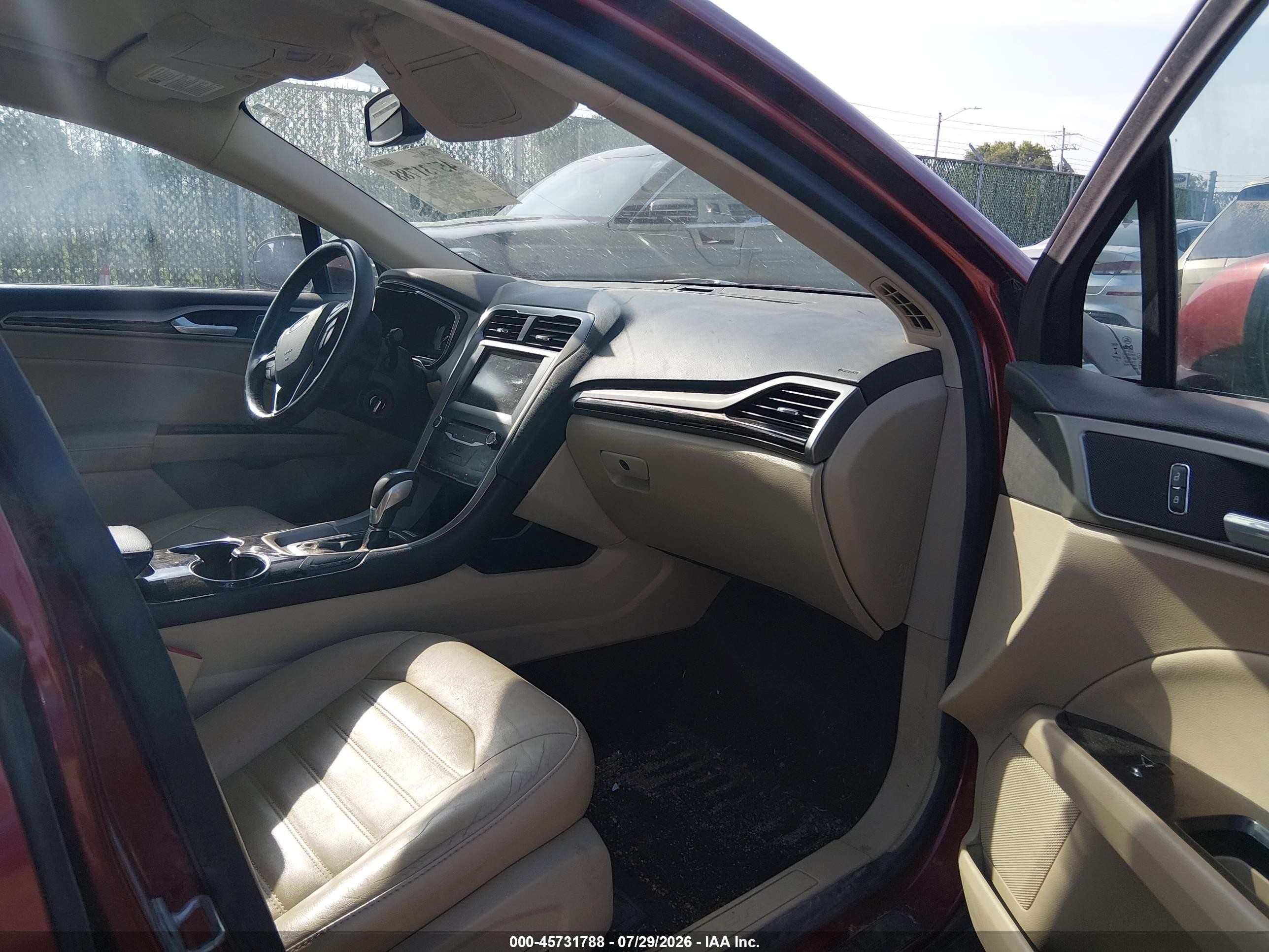 2014 Ford Fusion Hybrid Se Red vin: 3FA6P0LU7ER212038