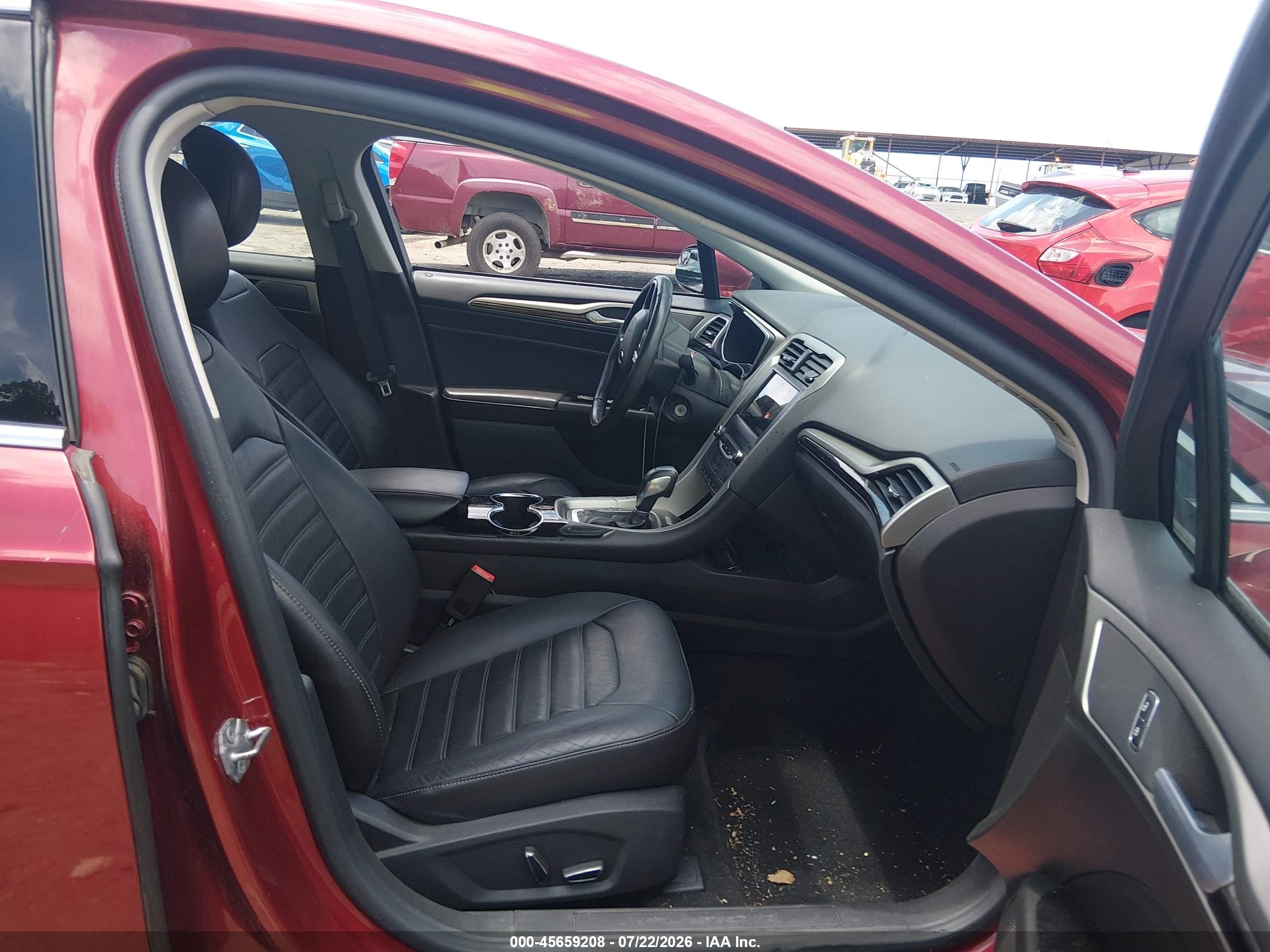 2014 Ford Fusion Hybrid Se Red vin: 3FA6P0LU7ER227218