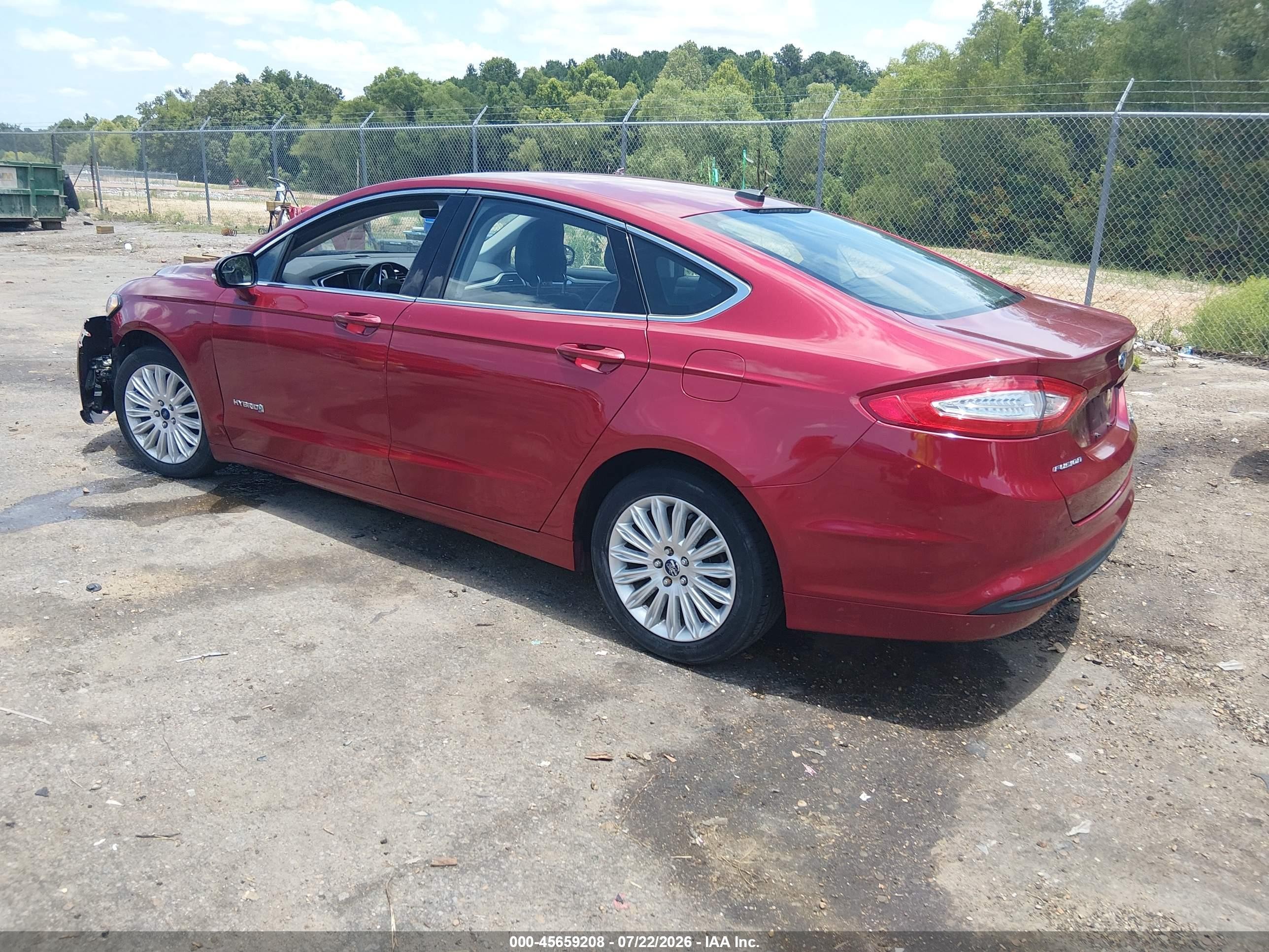 2014 Ford Fusion Hybrid Se Red vin: 3FA6P0LU7ER227218