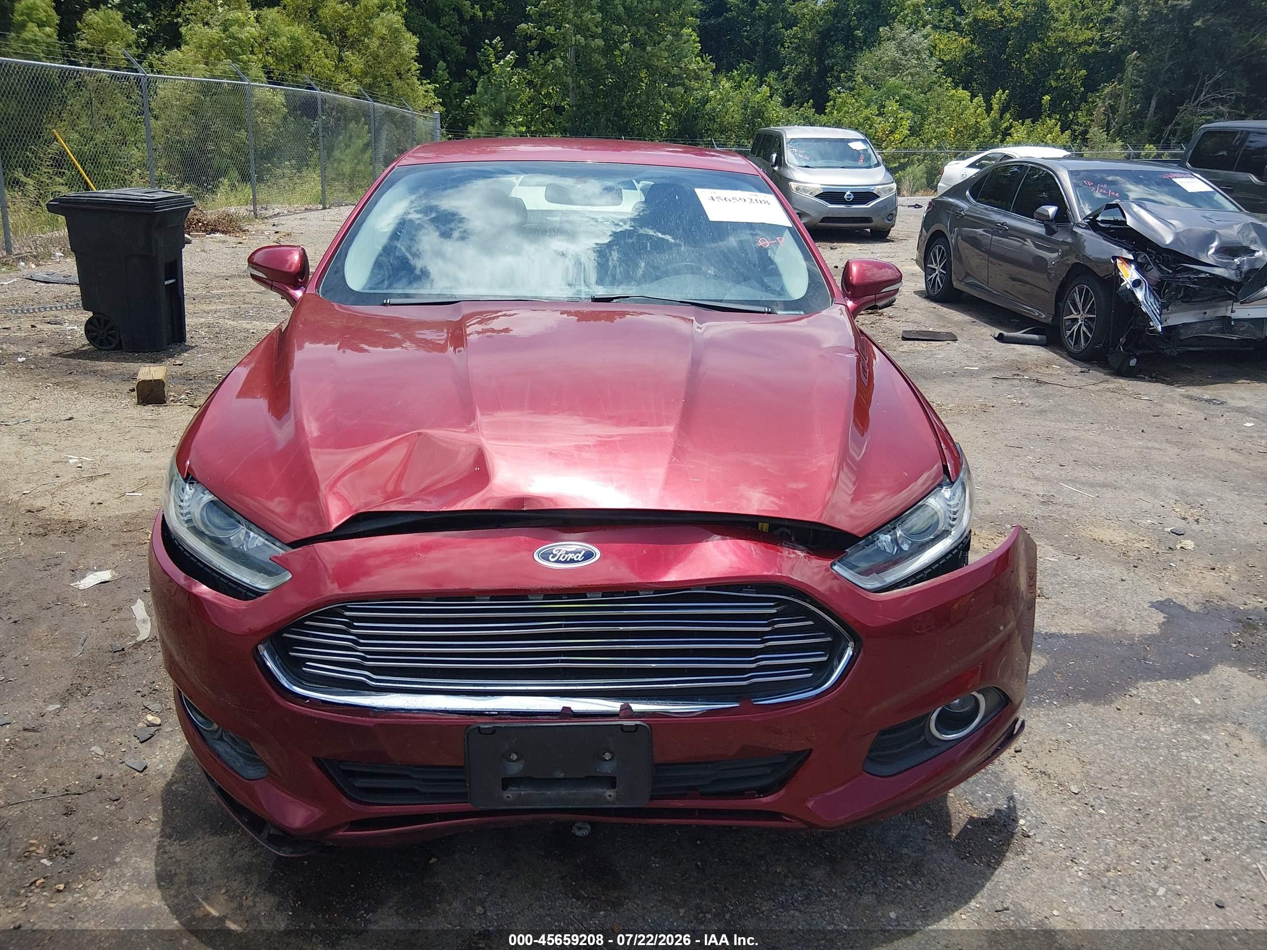 2014 Ford Fusion Hybrid Se Red vin: 3FA6P0LU7ER227218