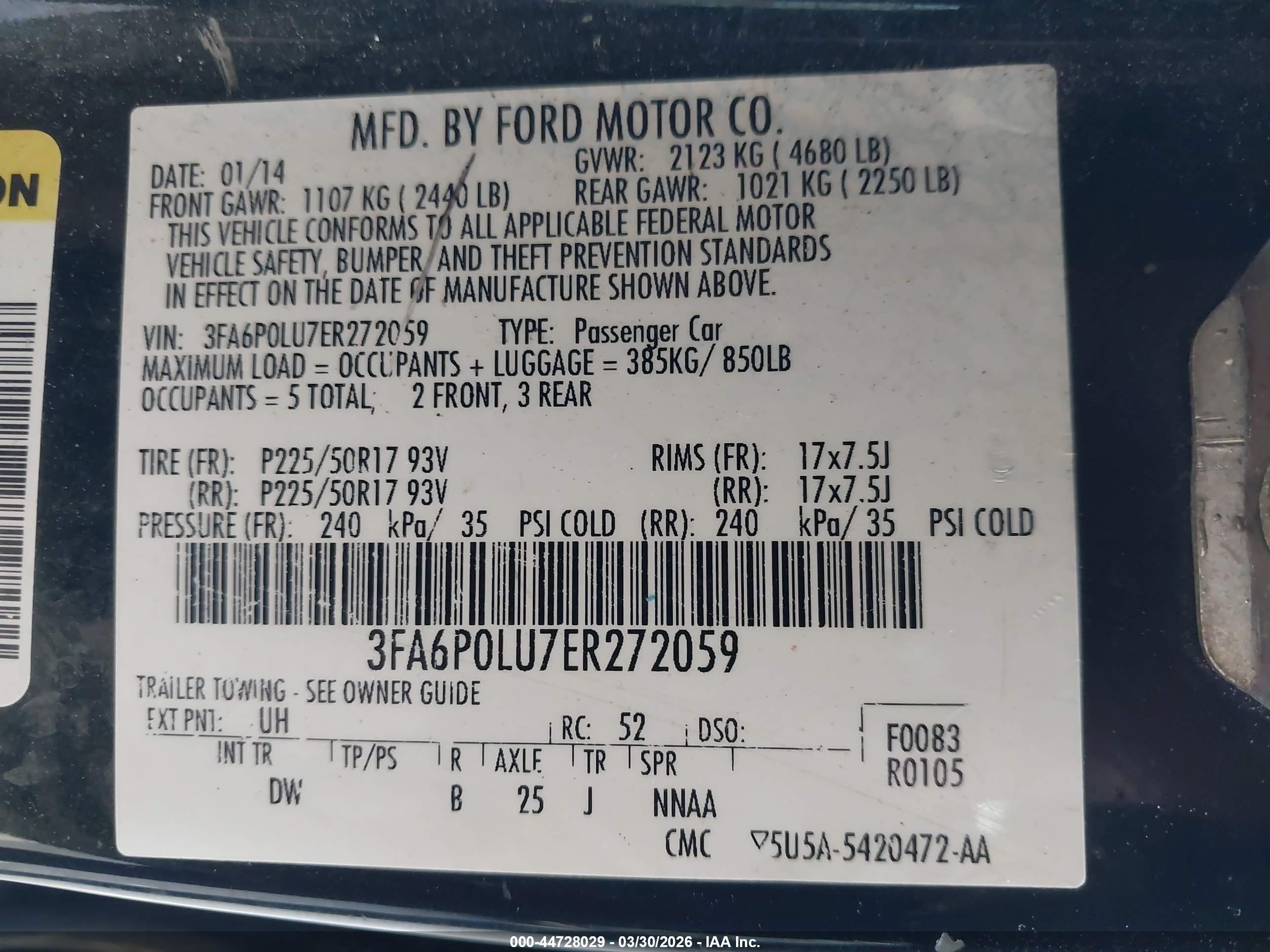 2014 Ford Fusion Hybrid Se Черный vin: 3FA6P0LU7ER272059