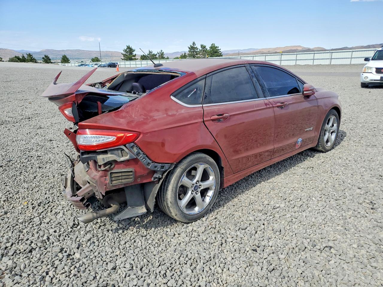 2014 Ford Fusion Se Hybrid Red vin: 3FA6P0LU7ER292120