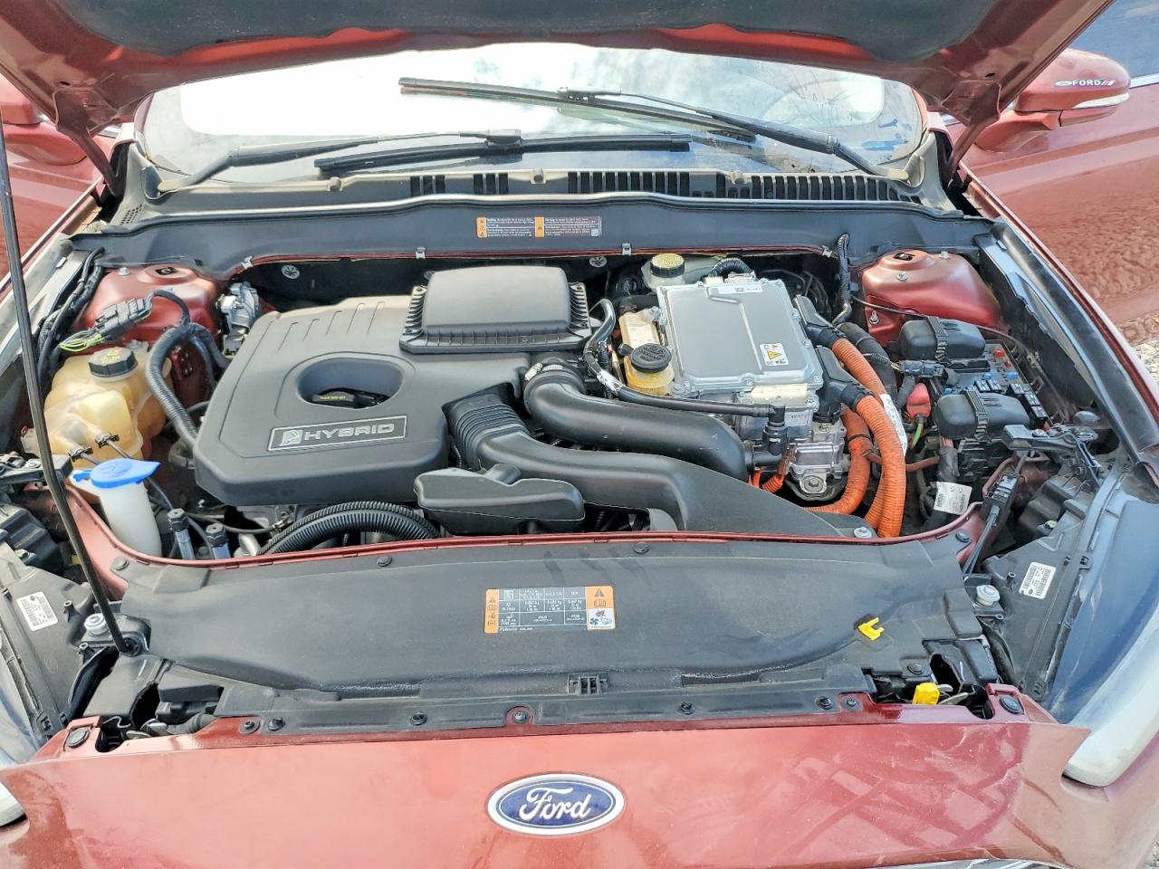 2014 Ford Fusion Se Hybrid Red vin: 3FA6P0LU7ER292120
