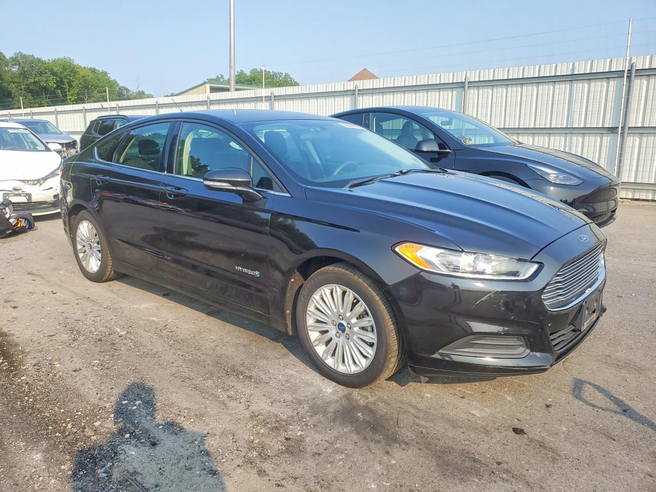2014 Ford Fusion Se Hybrid Black vin: 3FA6P0LU7ER292778