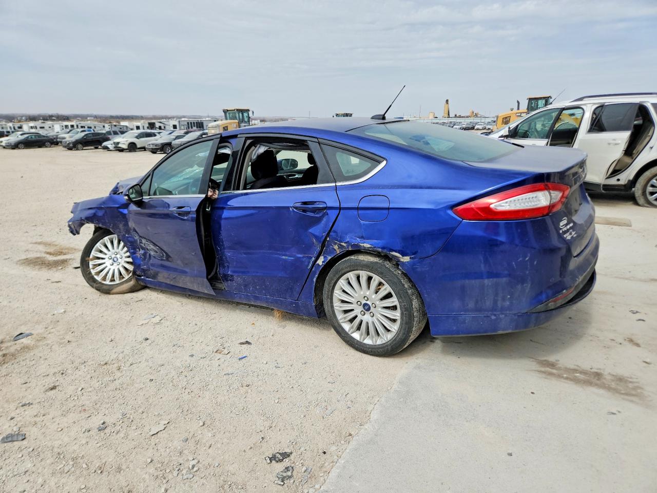 2015 Ford Fusion Se Hybrid Blue vin: 3FA6P0LU7FR296489