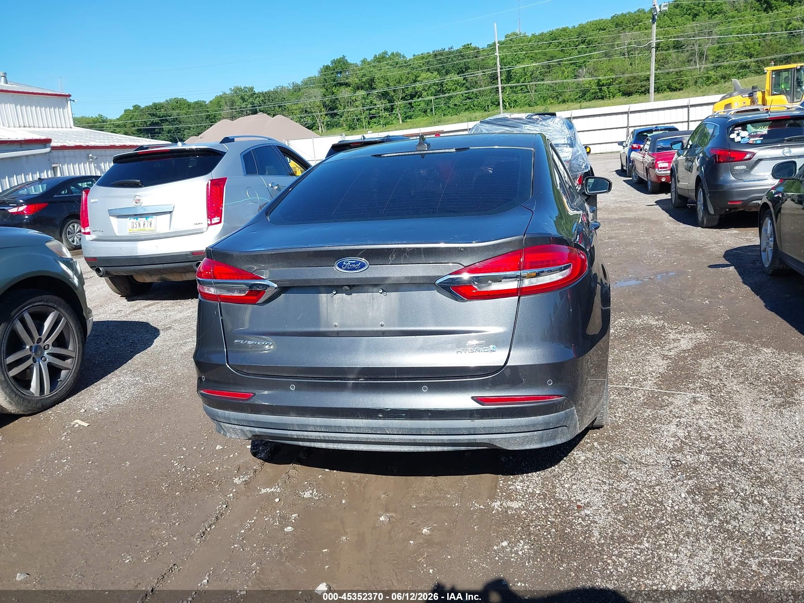 2019 Ford Fusion Hybrid Se Gray vin: 3FA6P0LU7KR253054