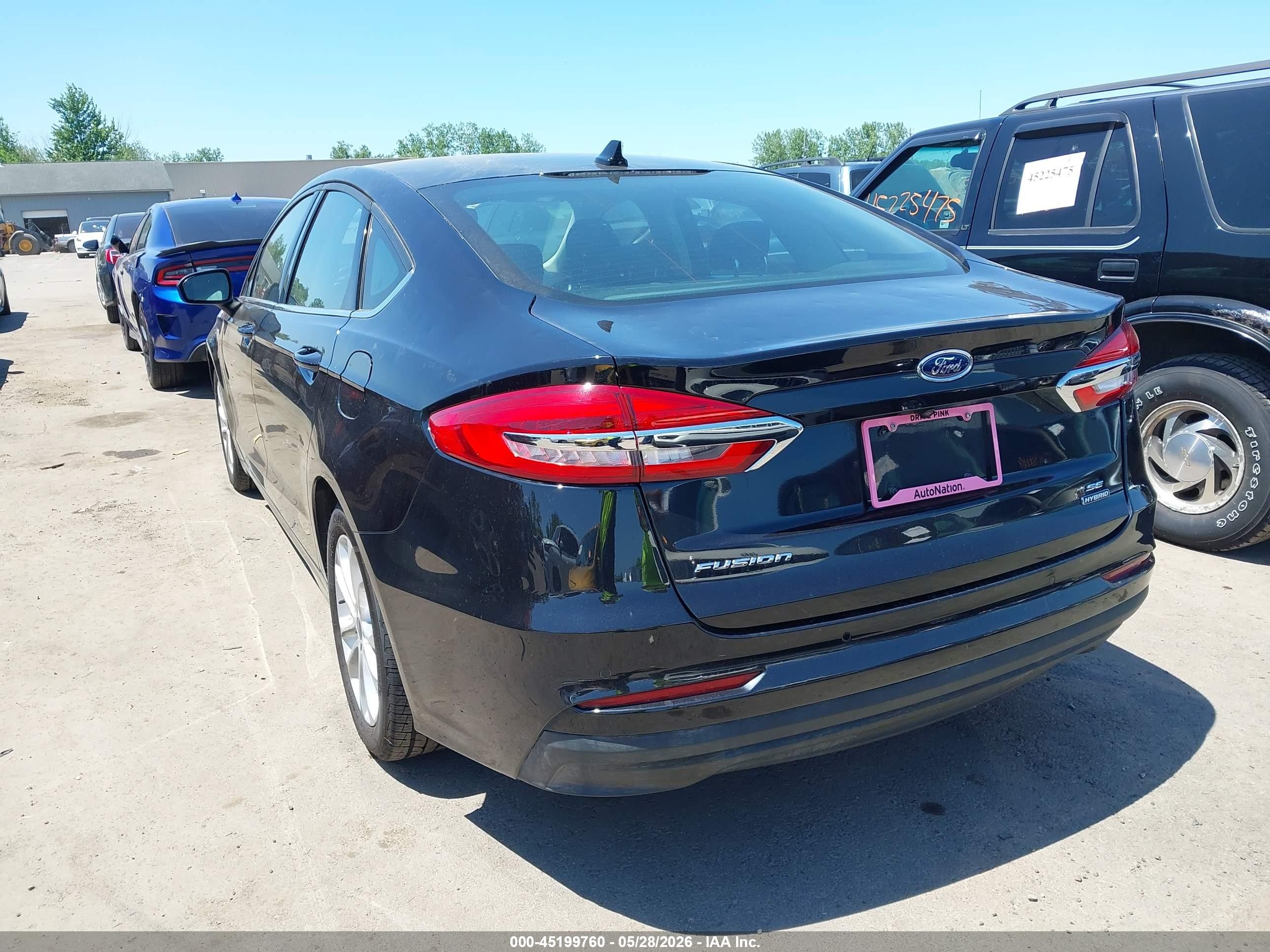 2020 Ford Fusion Hybrid Se Black vin: 3FA6P0LU7LR221982