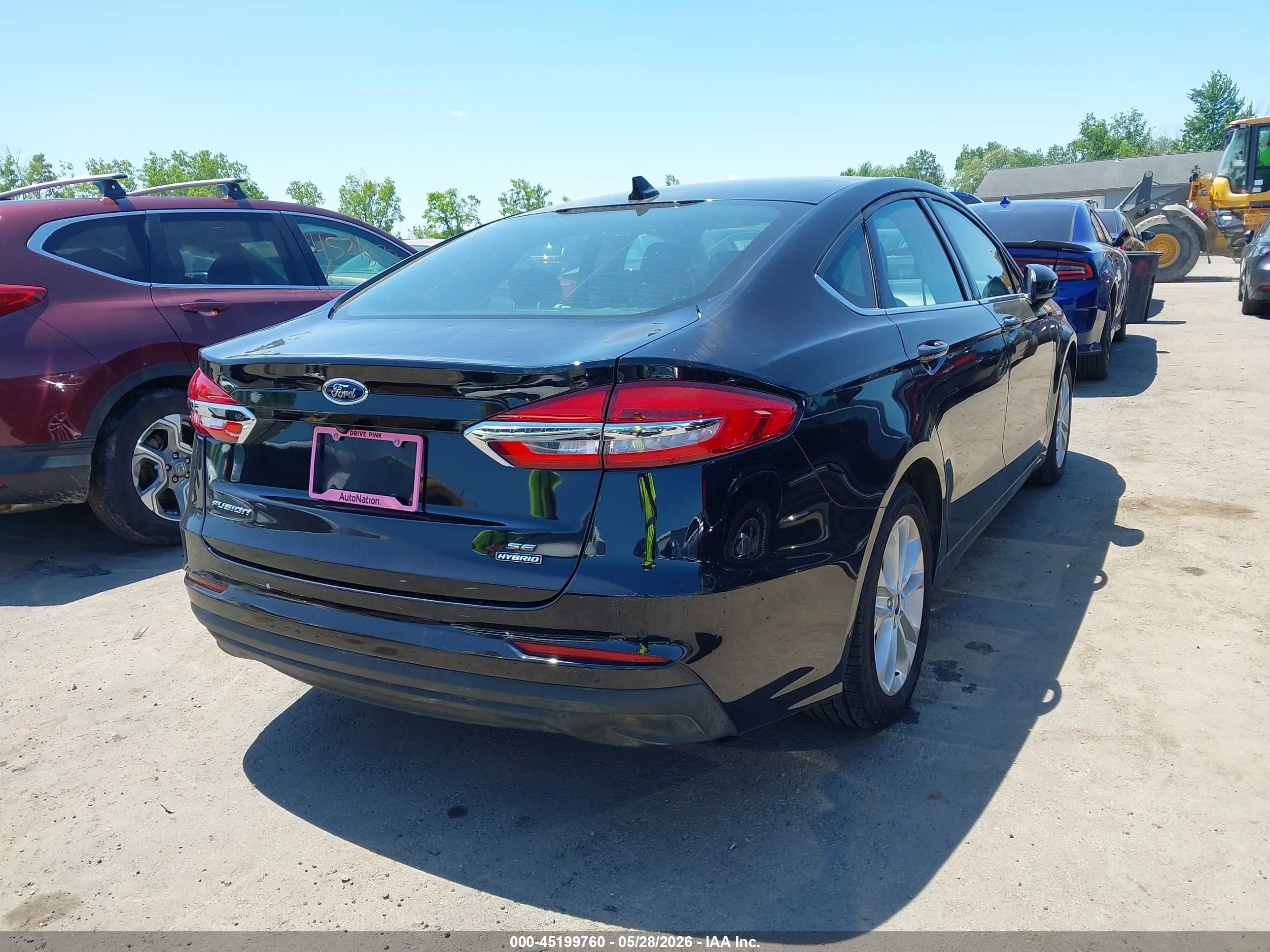 2020 Ford Fusion Hybrid Se Black vin: 3FA6P0LU7LR221982