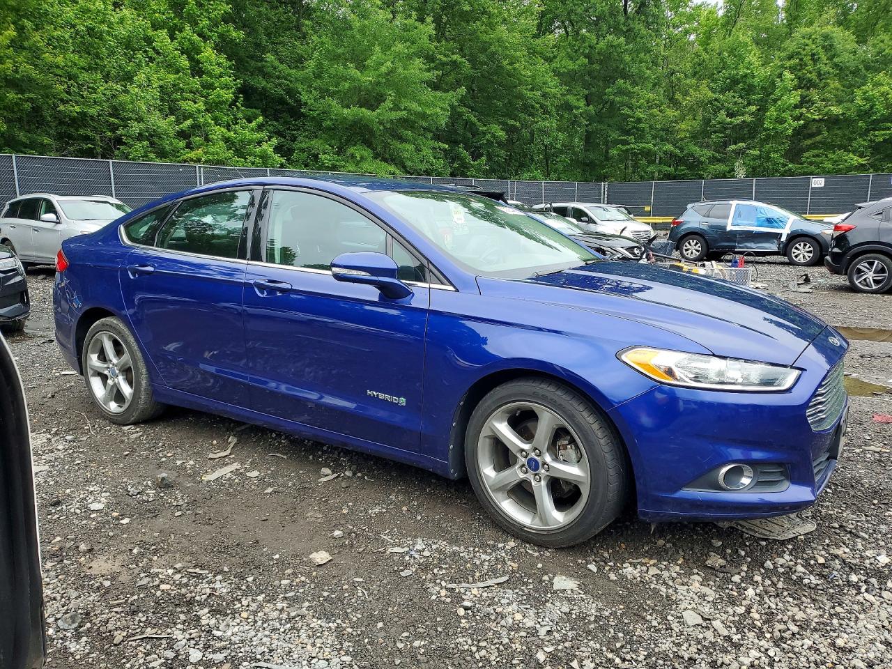 2013 Ford Fusion Se Hybrid Blue vin: 3FA6P0LU8DR117101