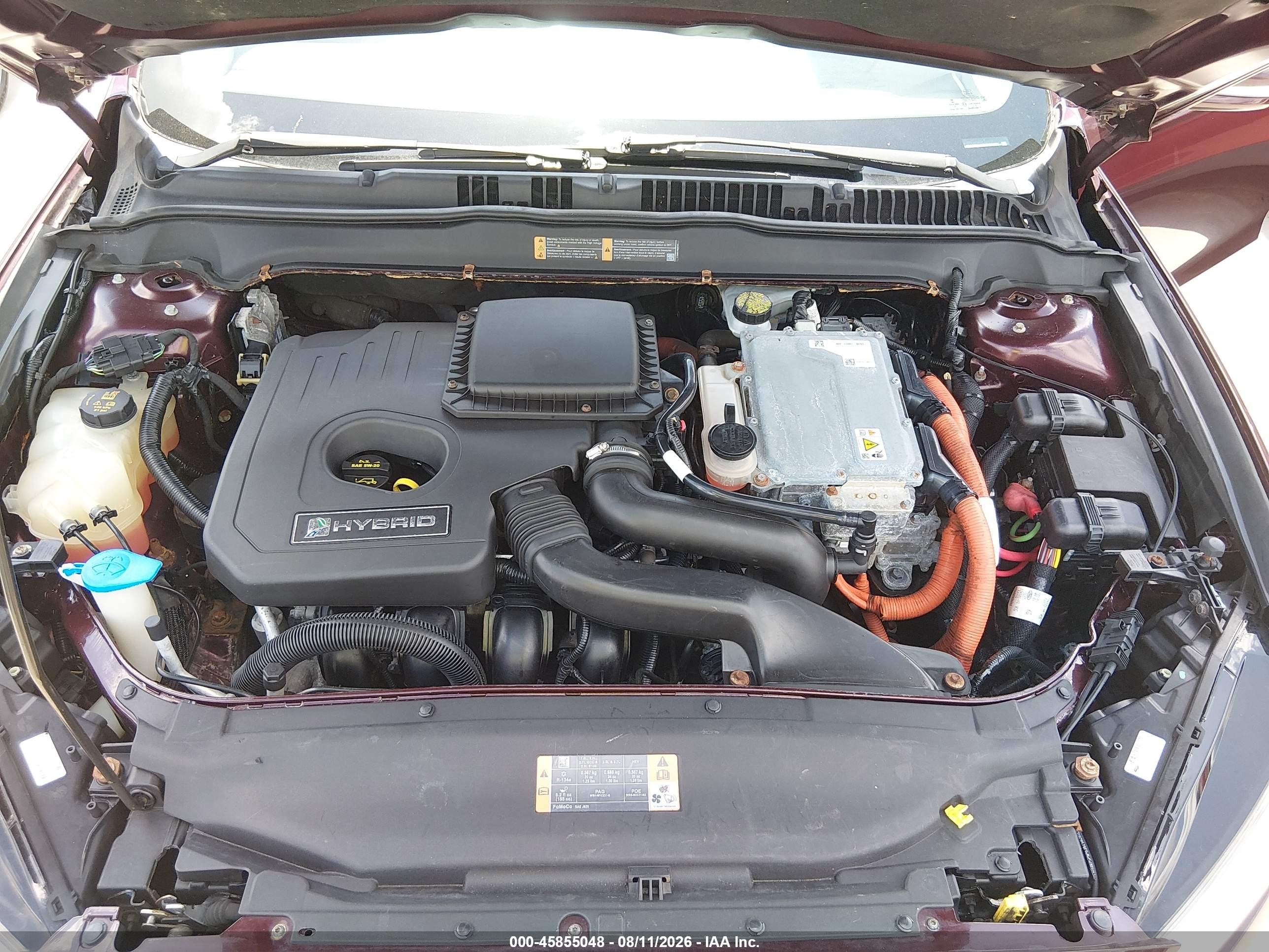 2013 Ford Fusion Hybrid Se Maroon vin: 3FA6P0LU8DR137123