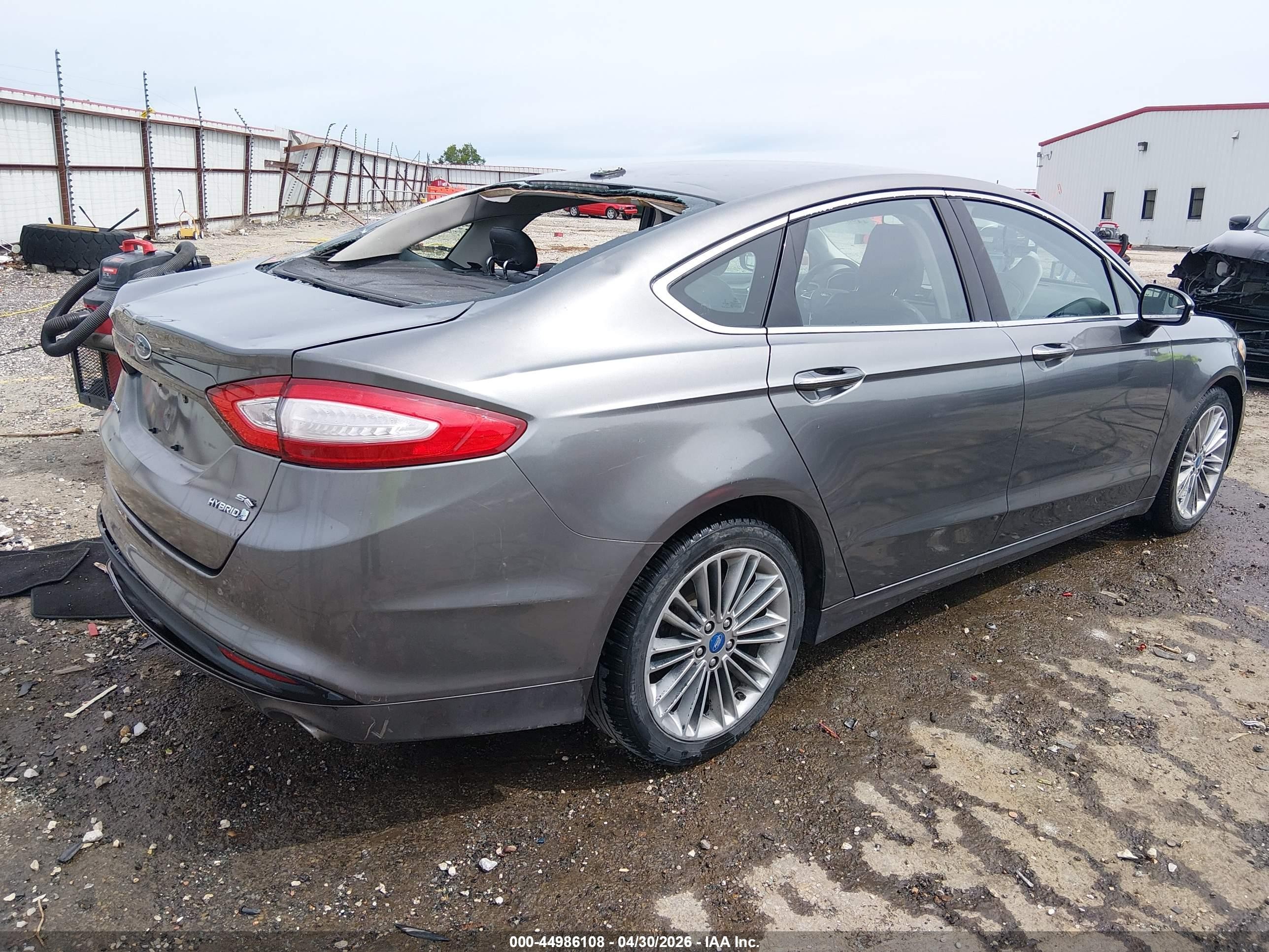 2013 Ford Fusion Hybrid Se Gray vin: 3FA6P0LU8DR156853