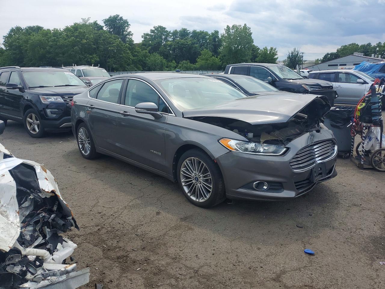 2013 Ford Fusion Se Hybrid Gray vin: 3FA6P0LU8DR166539