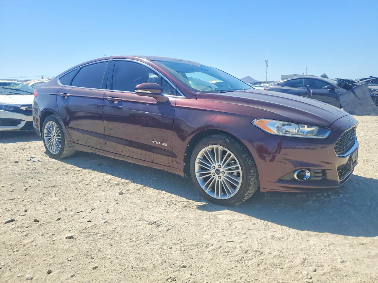 2013 Ford Fusion Se Hybrid Burgundy vin: 3FA6P0LU8DR202407