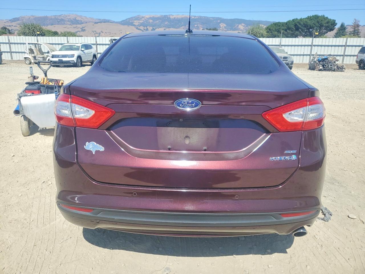 2013 Ford Fusion Se Hybrid Burgundy vin: 3FA6P0LU8DR202407