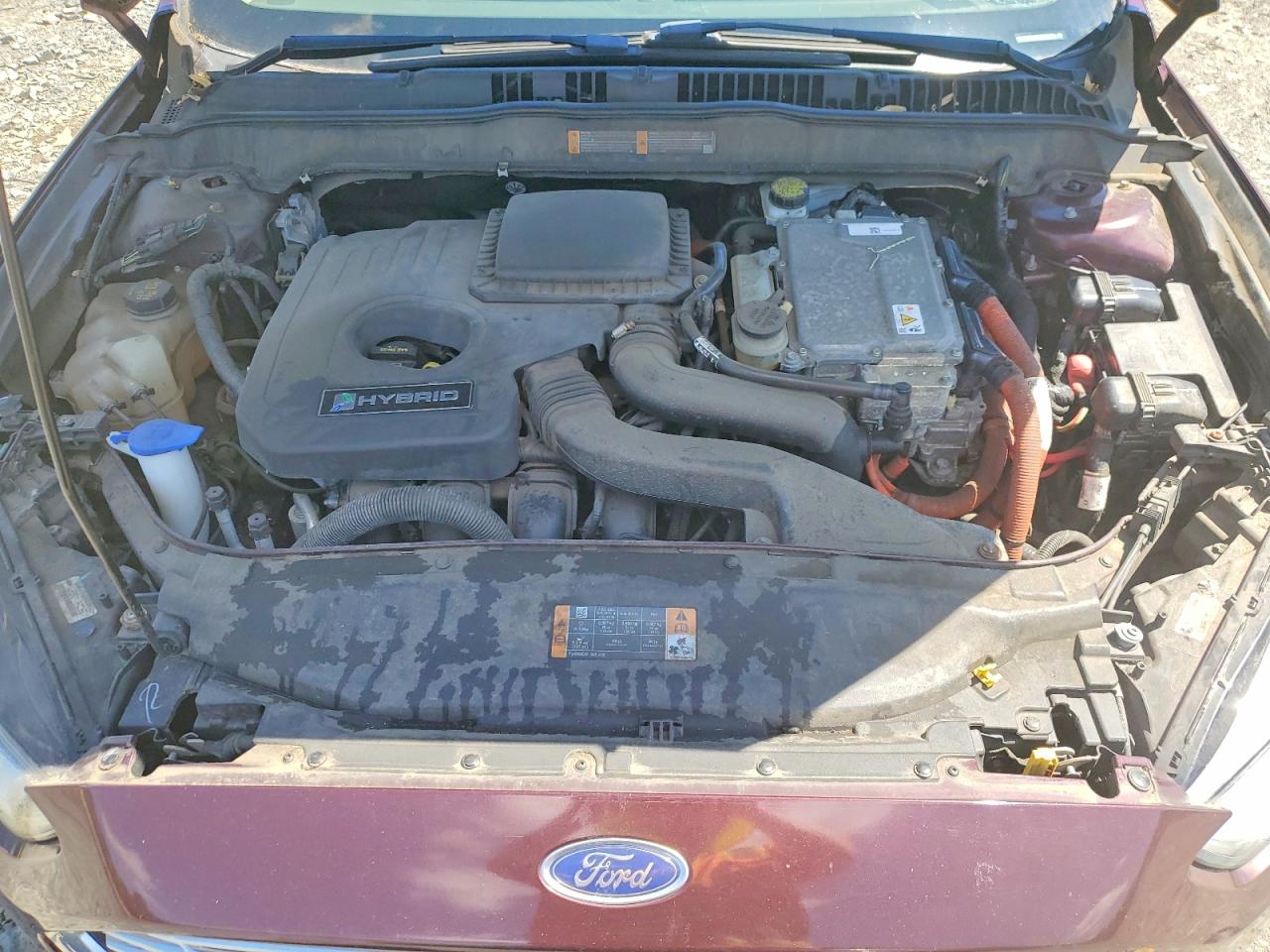 2013 Ford Fusion Se Hybrid Burgundy vin: 3FA6P0LU8DR266138