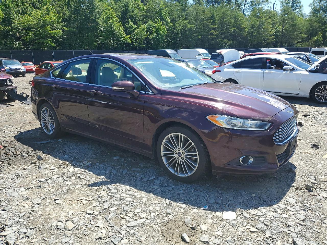 2013 Ford Fusion Se Hybrid Burgundy vin: 3FA6P0LU8DR266138