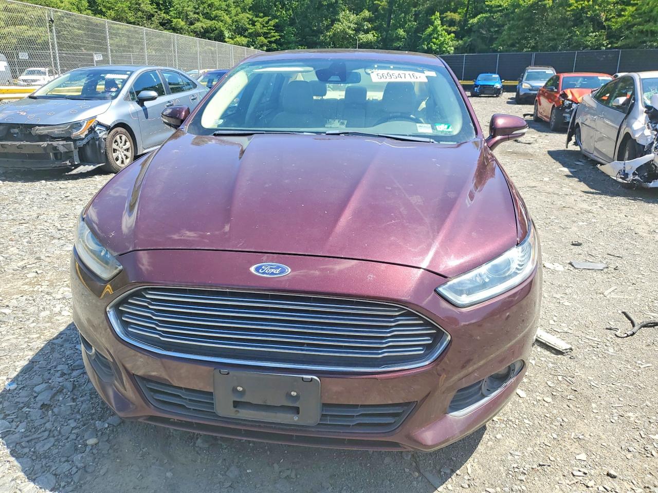 2013 Ford Fusion Se Hybrid Burgundy vin: 3FA6P0LU8DR266138