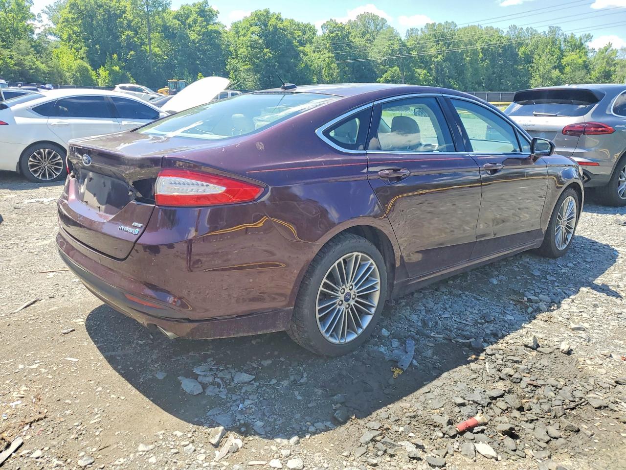 2013 Ford Fusion Se Hybrid Burgundy vin: 3FA6P0LU8DR266138