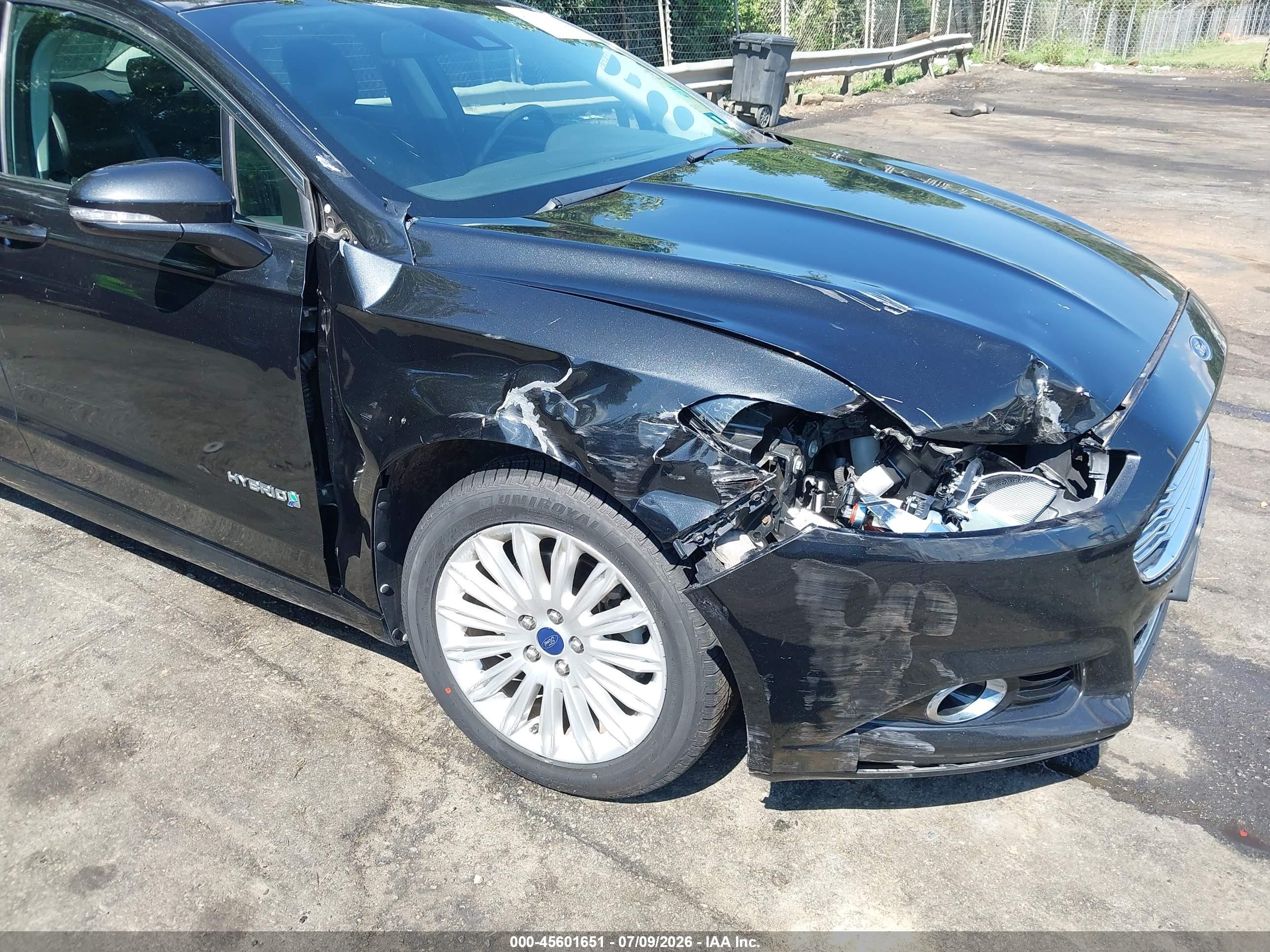 2013 Ford Fusion Hybrid Se Black vin: 3FA6P0LU8DR288382