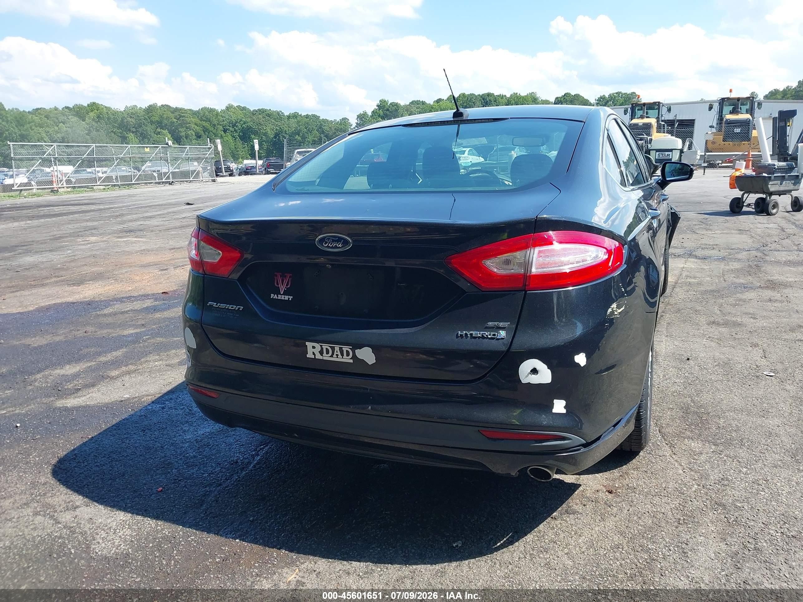 2013 Ford Fusion Hybrid Se Black vin: 3FA6P0LU8DR288382