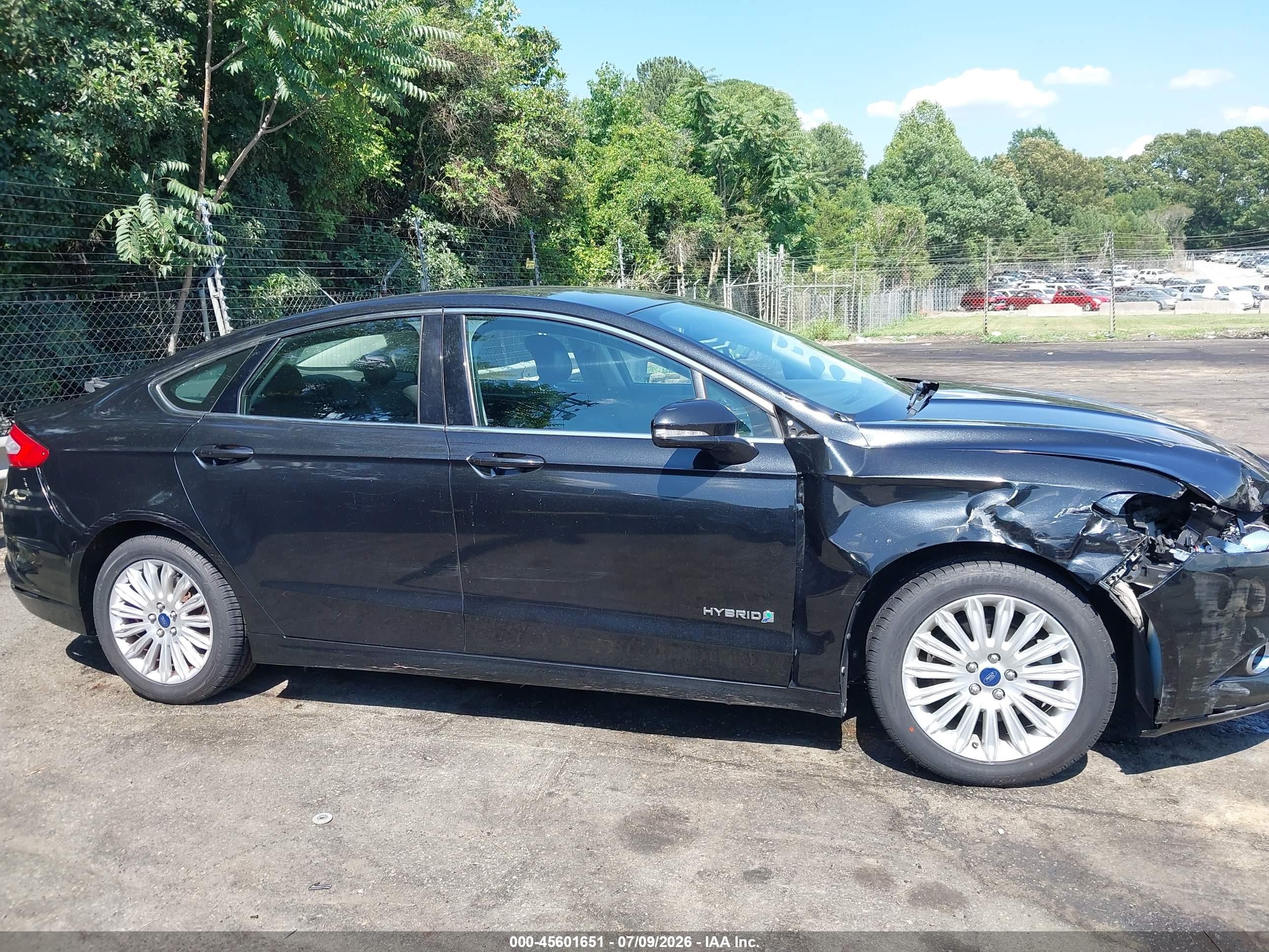 2013 Ford Fusion Hybrid Se Black vin: 3FA6P0LU8DR288382