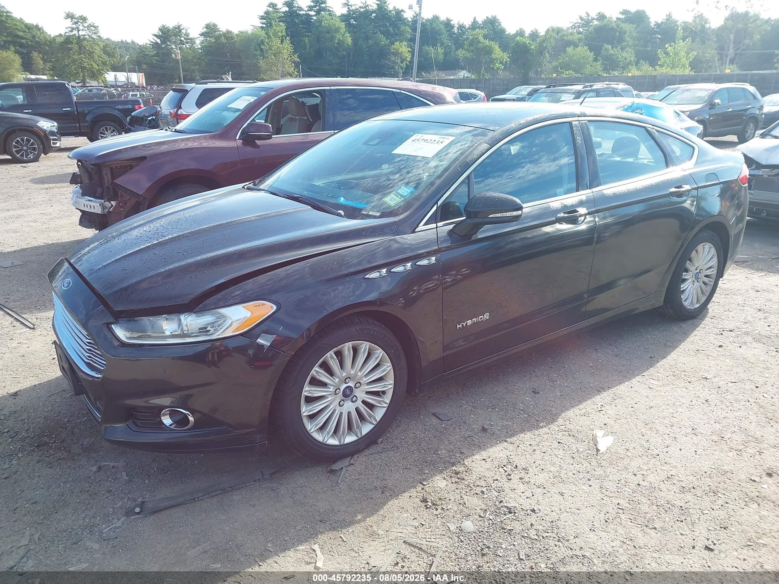 2013 Ford Fusion Hybrid Se Black vin: 3FA6P0LU8DR374291
