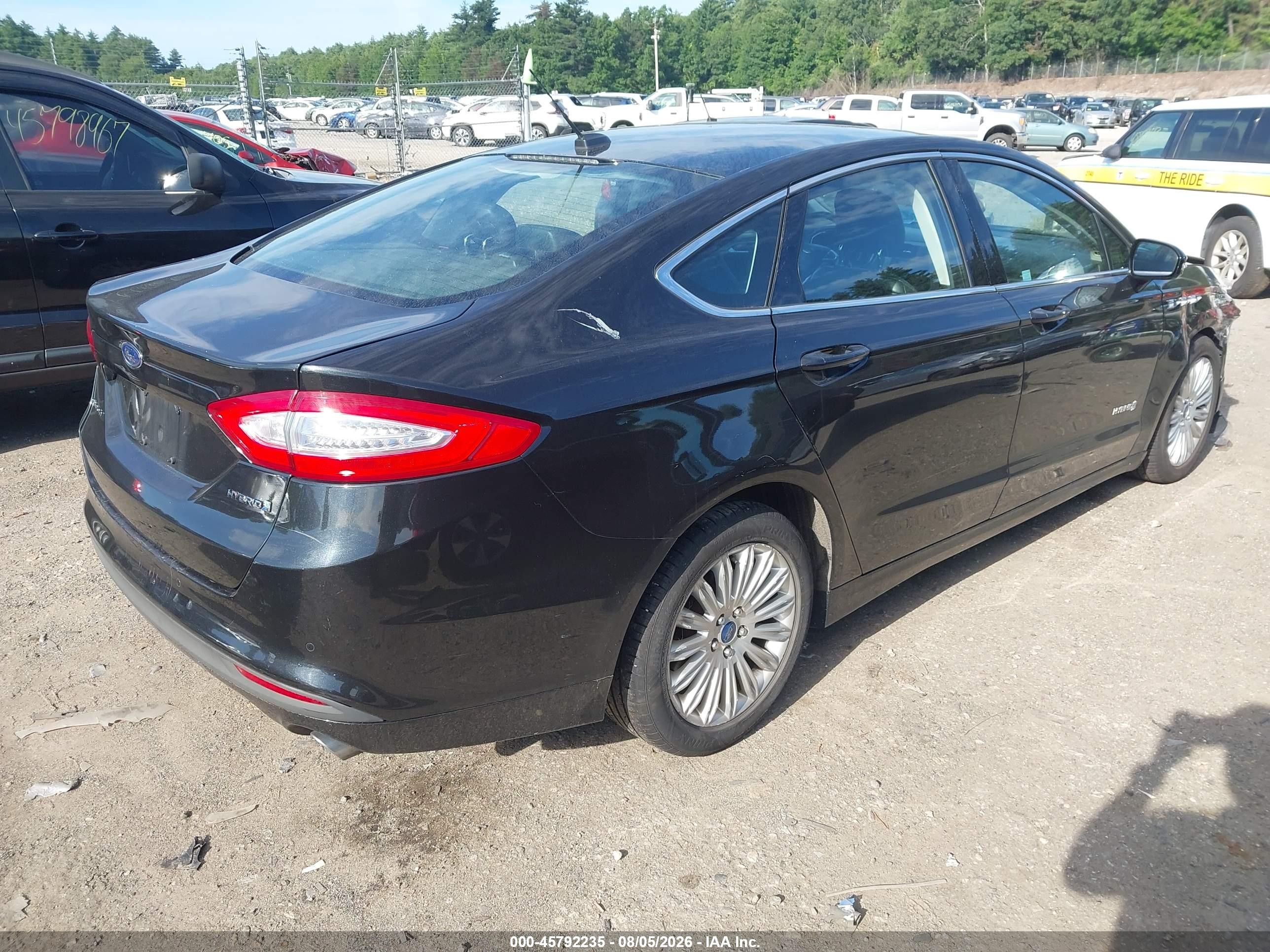 2013 Ford Fusion Hybrid Se Black vin: 3FA6P0LU8DR374291