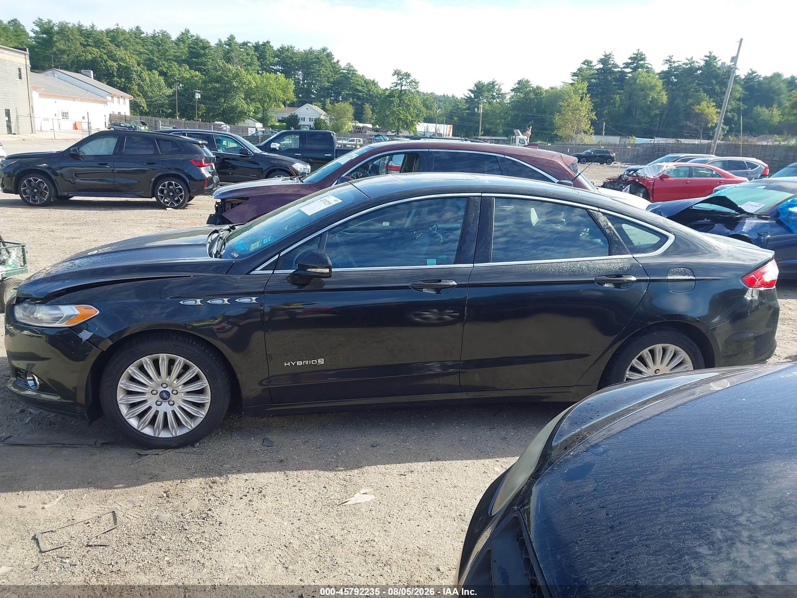 2013 Ford Fusion Hybrid Se Black vin: 3FA6P0LU8DR374291