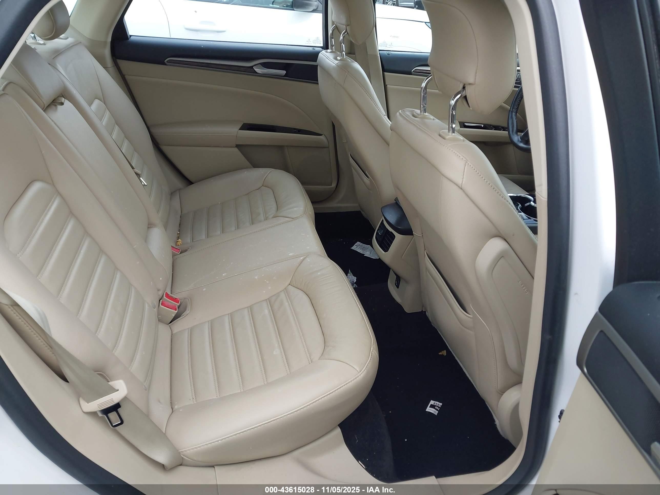 2014 Ford Fusion Hybrid Se White vin: 3FA6P0LU8ER175954