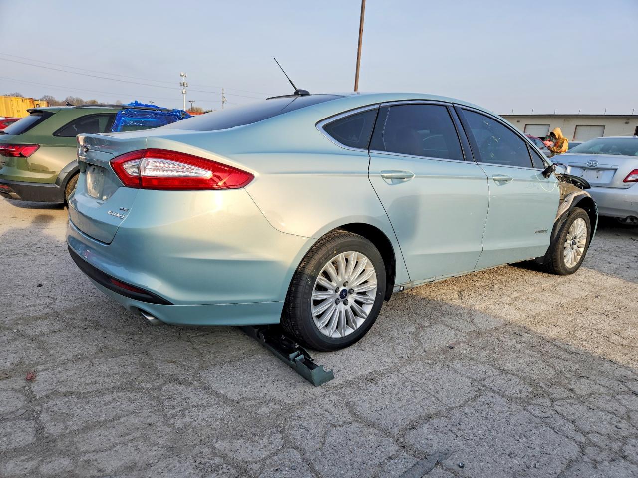 2014 Ford Fusion Se Hybrid Turquoise vin: 3FA6P0LU8ER192804