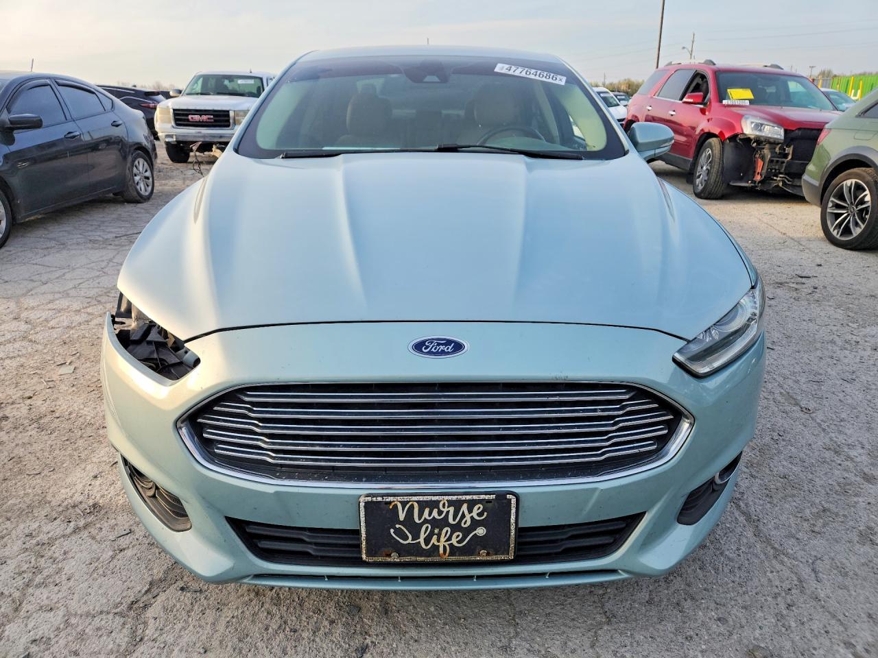 2014 Ford Fusion Se Hybrid Turquoise vin: 3FA6P0LU8ER192804