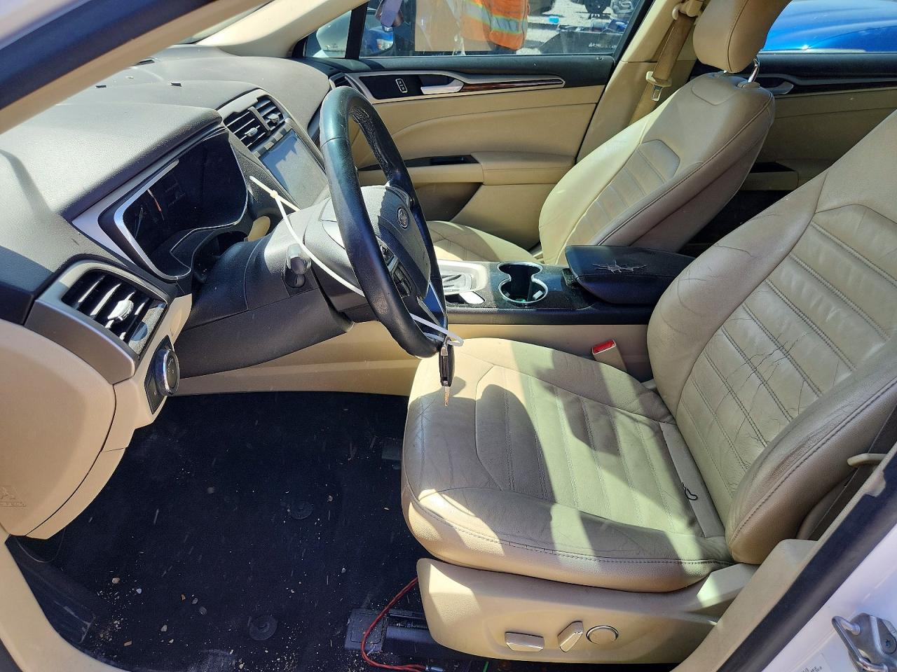 2014 Ford Fusion Se Hybrid White vin: 3FA6P0LU8ER262754