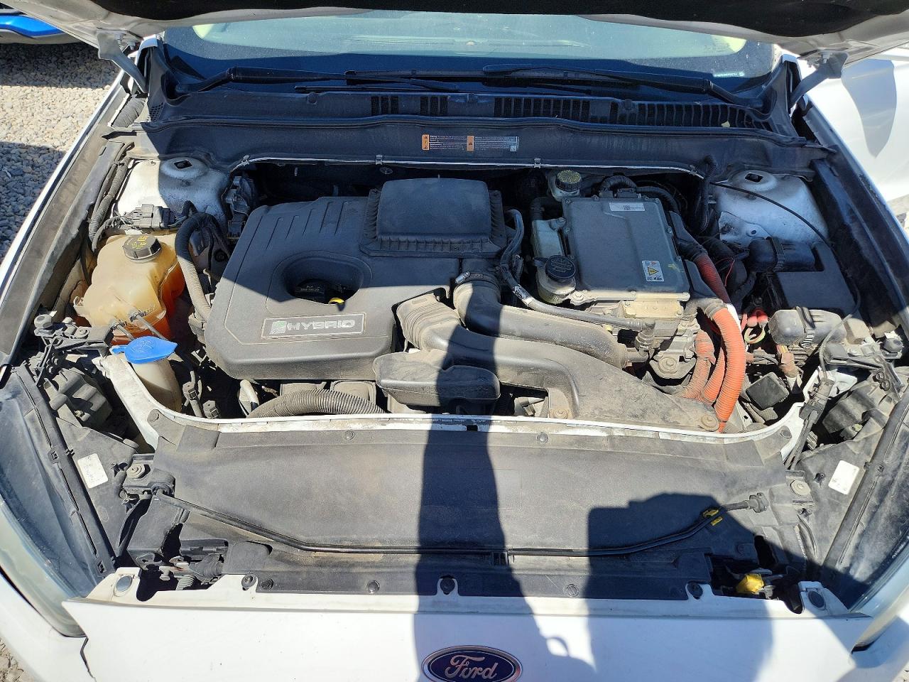 2014 Ford Fusion Se Hybrid White vin: 3FA6P0LU8ER262754