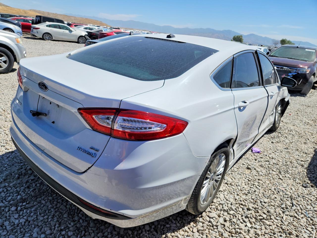 2014 Ford Fusion Se Hybrid White vin: 3FA6P0LU8ER262754