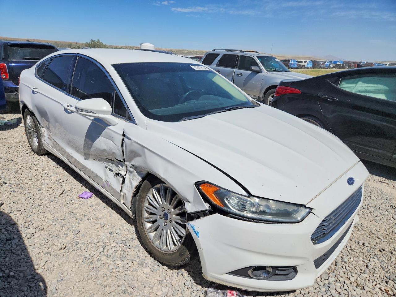 2014 Ford Fusion Se Hybrid White vin: 3FA6P0LU8ER262754