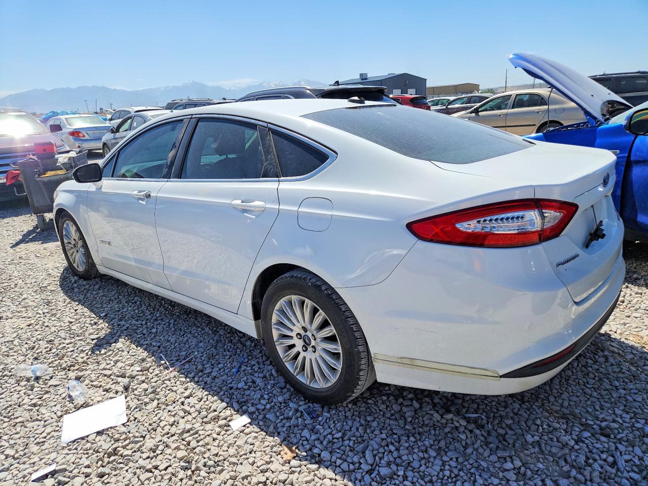 2014 Ford Fusion Se Hybrid White vin: 3FA6P0LU8ER262754