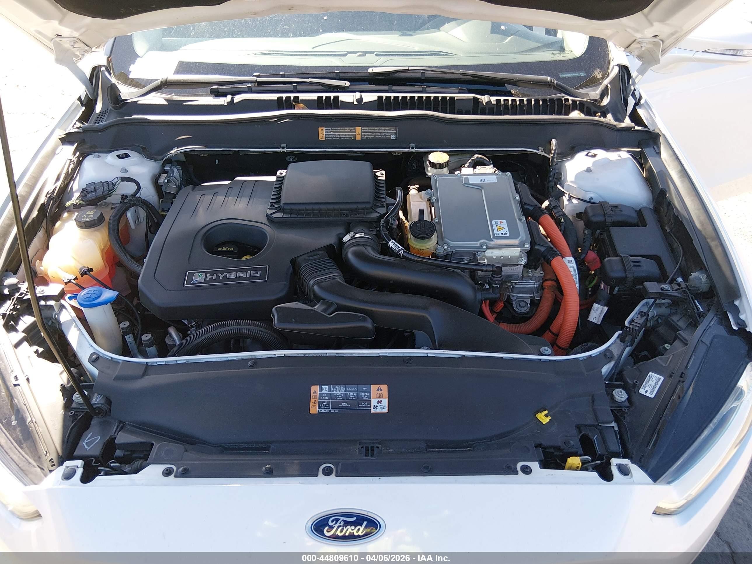 2014 Ford Fusion Hybrid Se White vin: 3FA6P0LU8ER269686