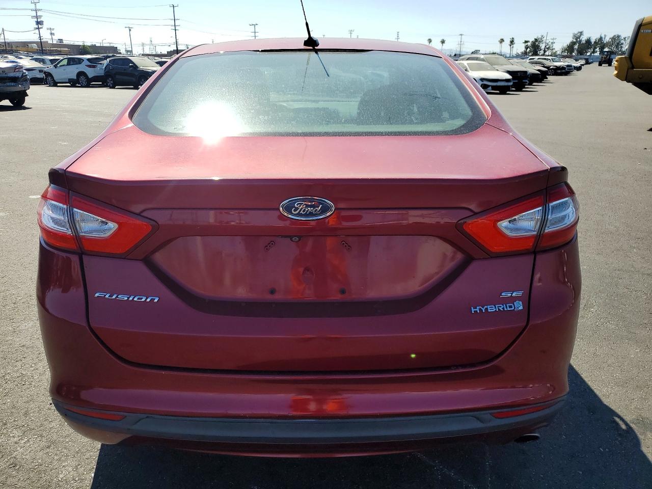 2014 Ford Fusion Se Hybrid Red vin: 3FA6P0LU8ER279246