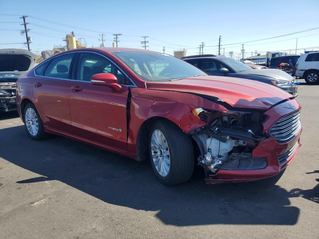 2014 Ford Fusion Se Hybrid Red vin: 3FA6P0LU8ER279246
