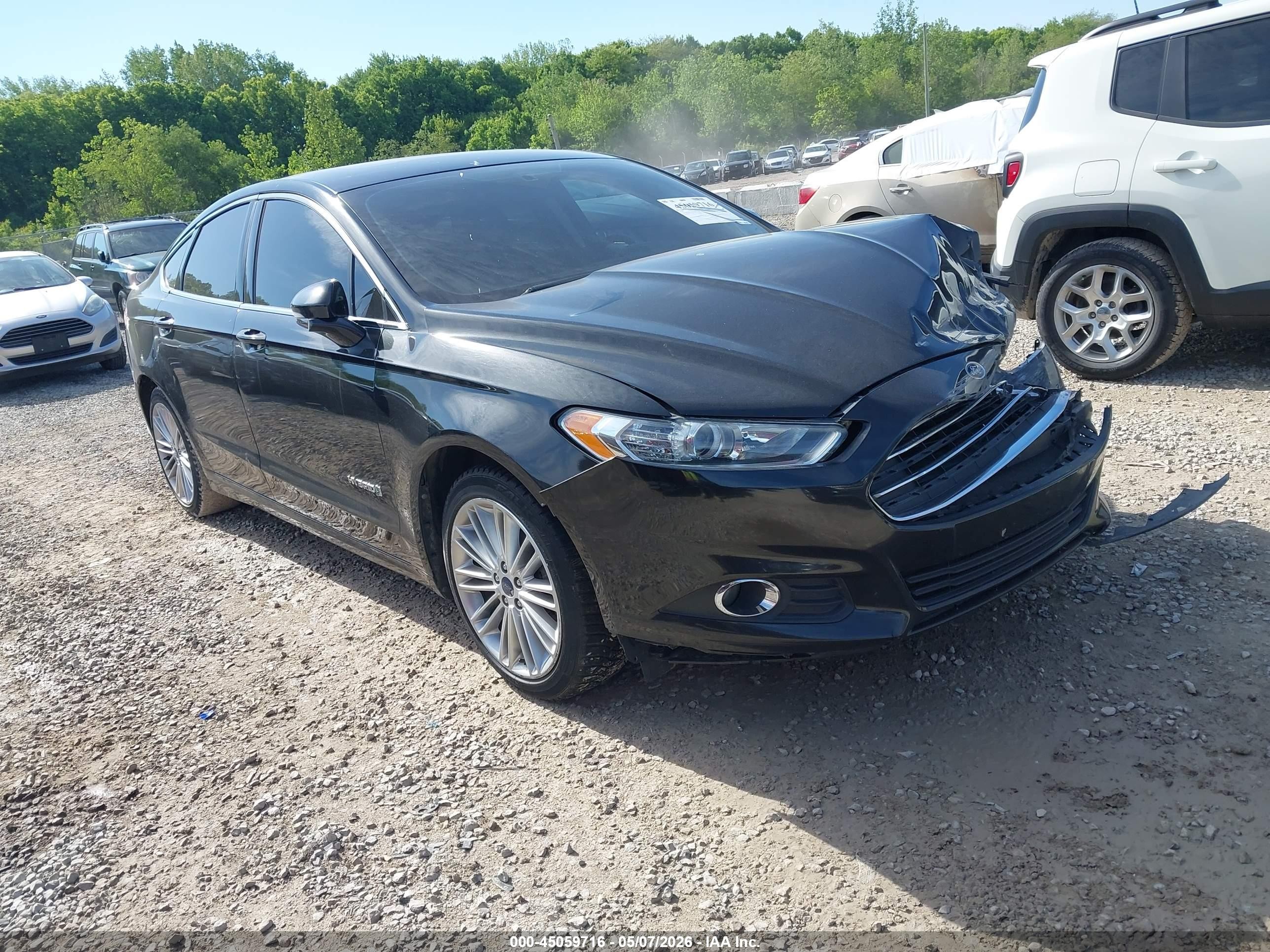 2014 Ford Fusion Hybrid Se Black vin: 3FA6P0LU8ER297147