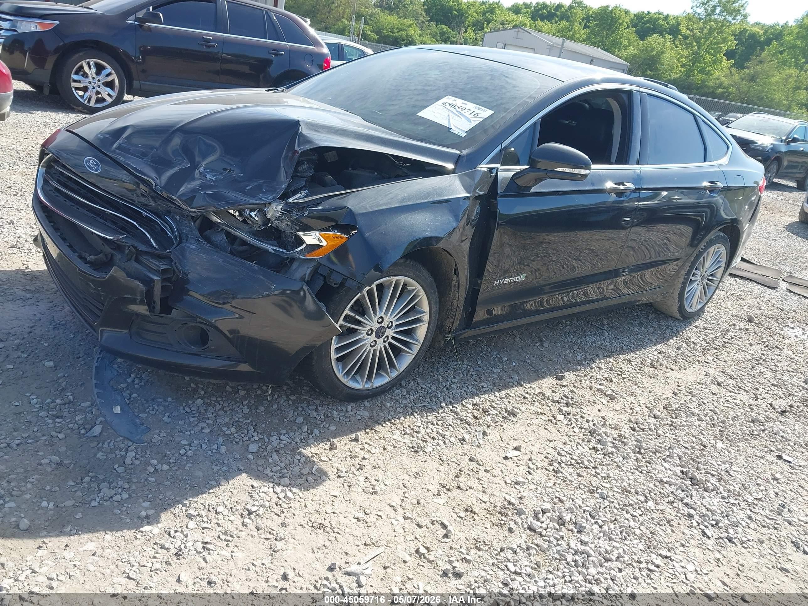 2014 Ford Fusion Hybrid Se Черный vin: 3FA6P0LU8ER297147