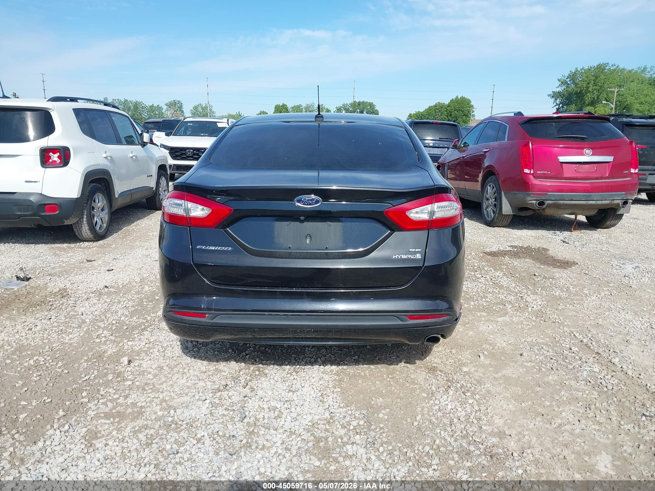 2014 Ford Fusion Hybrid Se Черный vin: 3FA6P0LU8ER297147