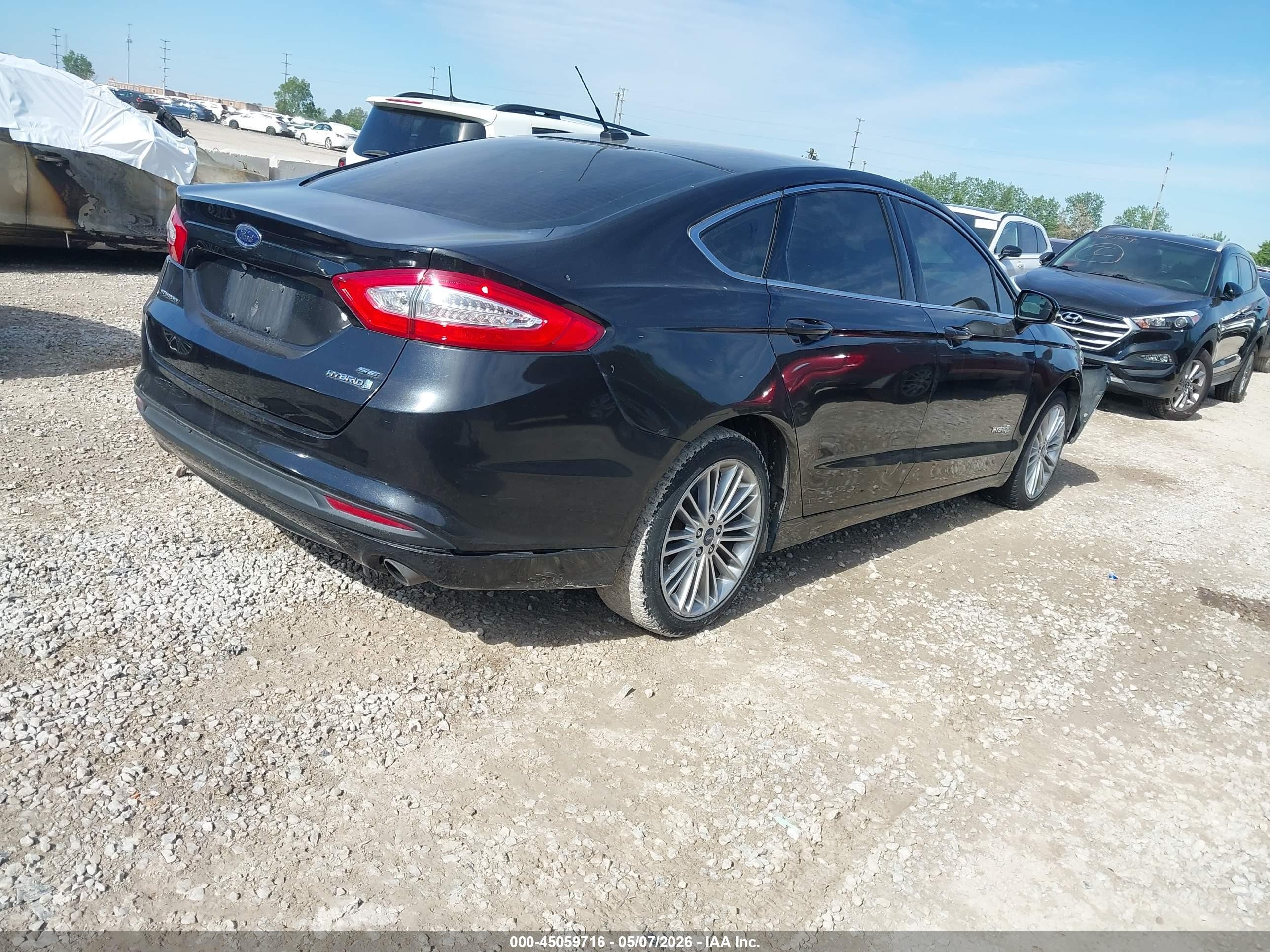 2014 Ford Fusion Hybrid Se Черный vin: 3FA6P0LU8ER297147
