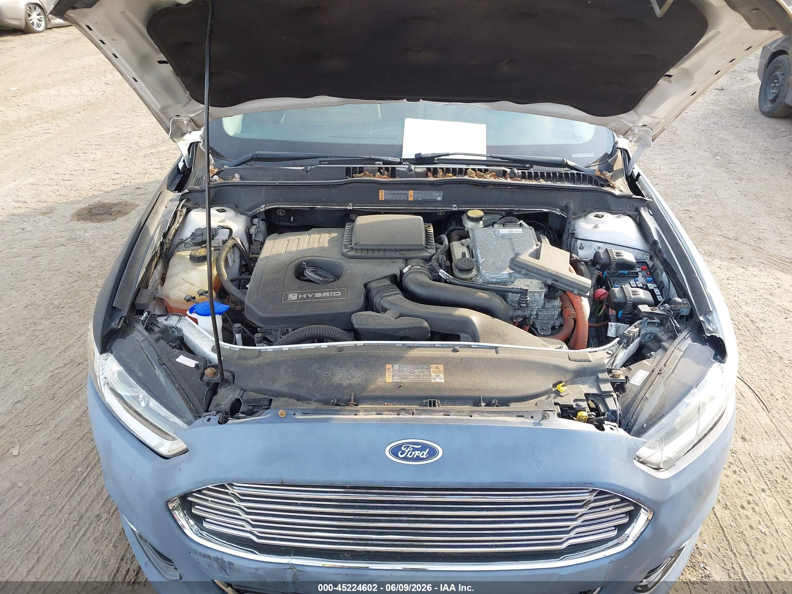 2014 Ford Fusion Hybrid Se White vin: 3FA6P0LU8ER311094
