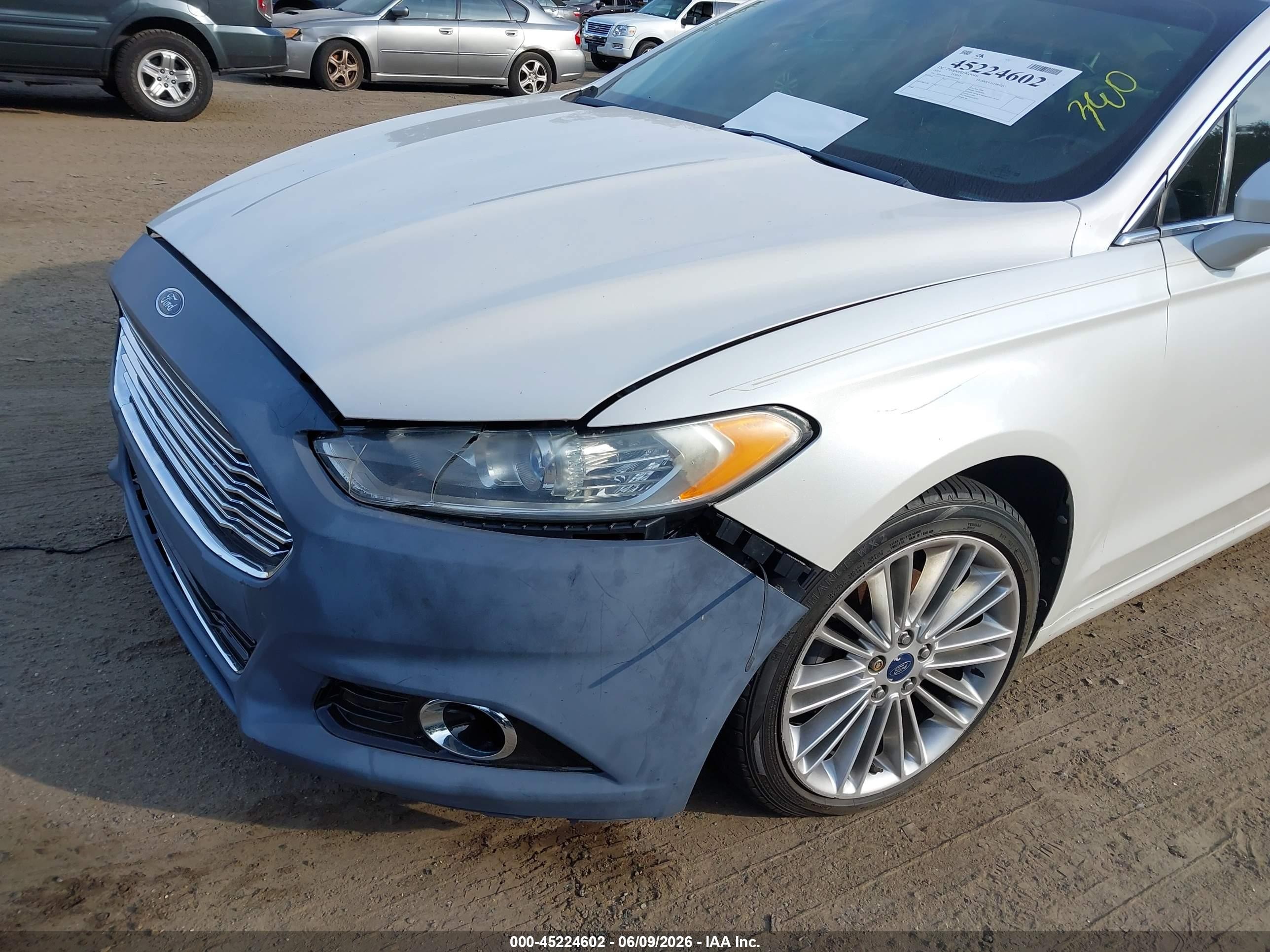 2014 Ford Fusion Hybrid Se White vin: 3FA6P0LU8ER311094