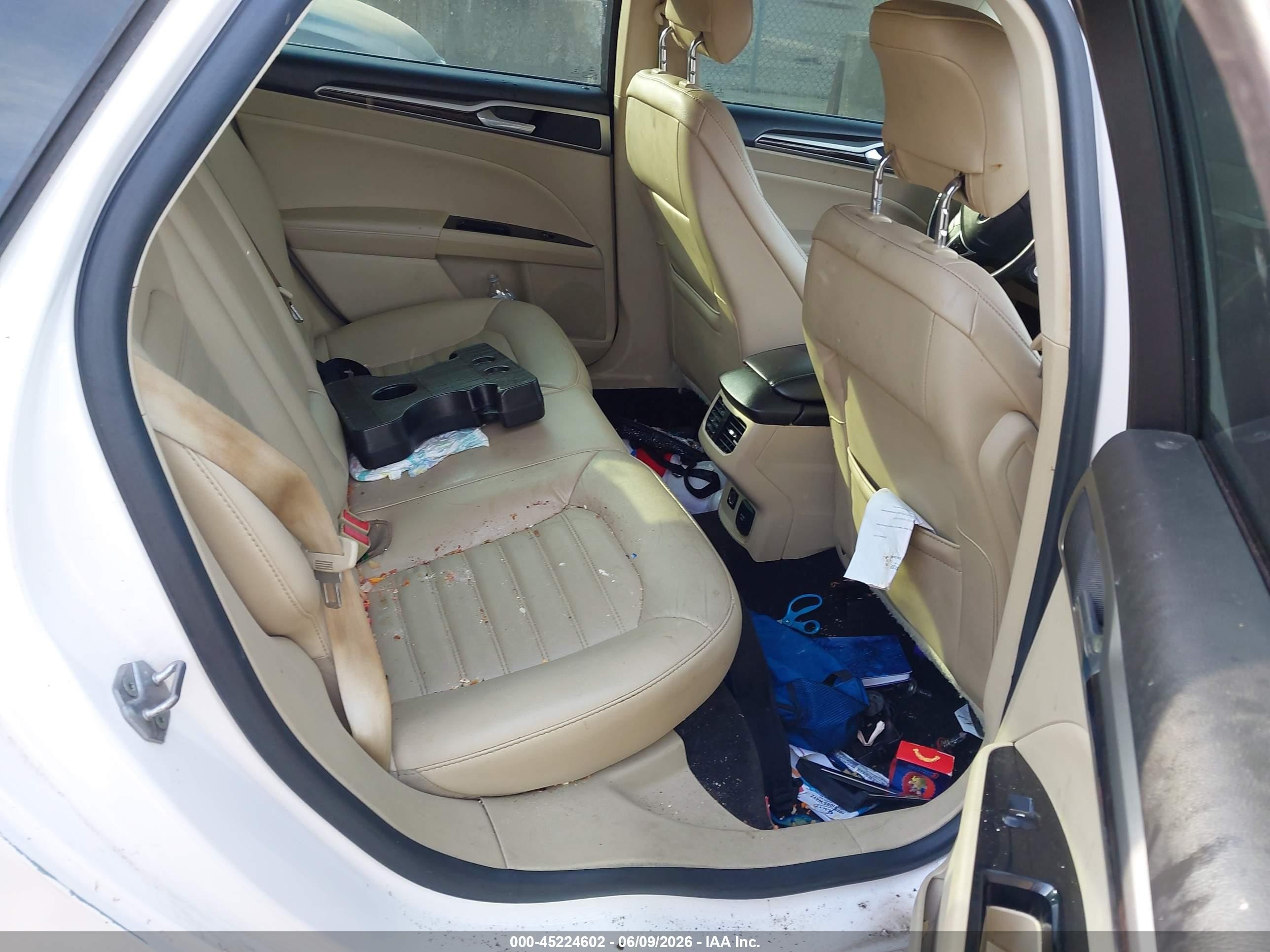 2014 Ford Fusion Hybrid Se White vin: 3FA6P0LU8ER311094