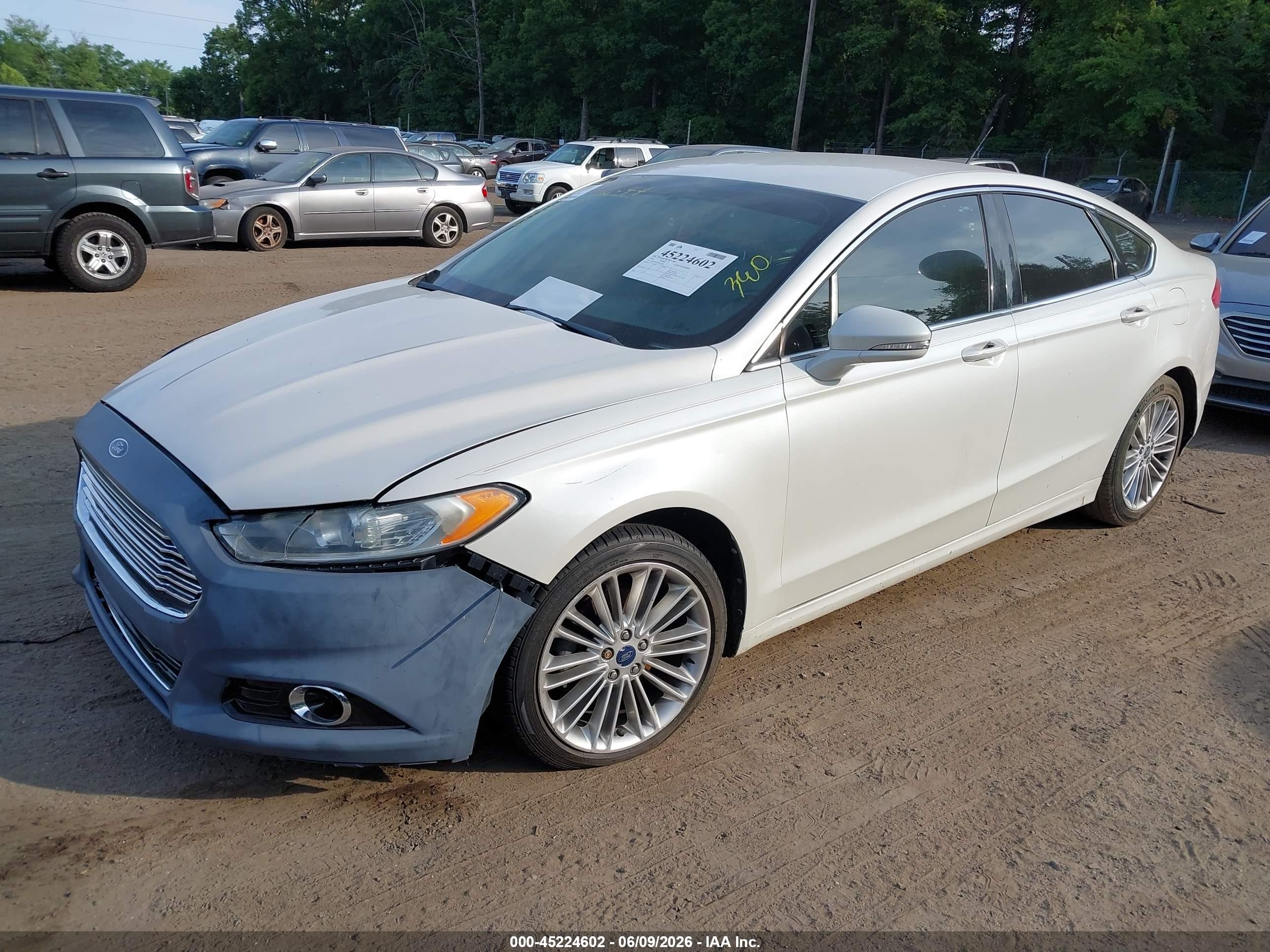 2014 Ford Fusion Hybrid Se White vin: 3FA6P0LU8ER311094