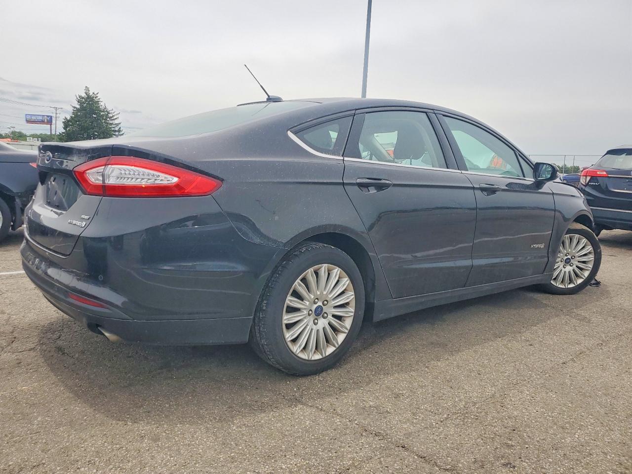 2014 Ford Fusion Se Hybrid Black vin: 3FA6P0LU8ER319440