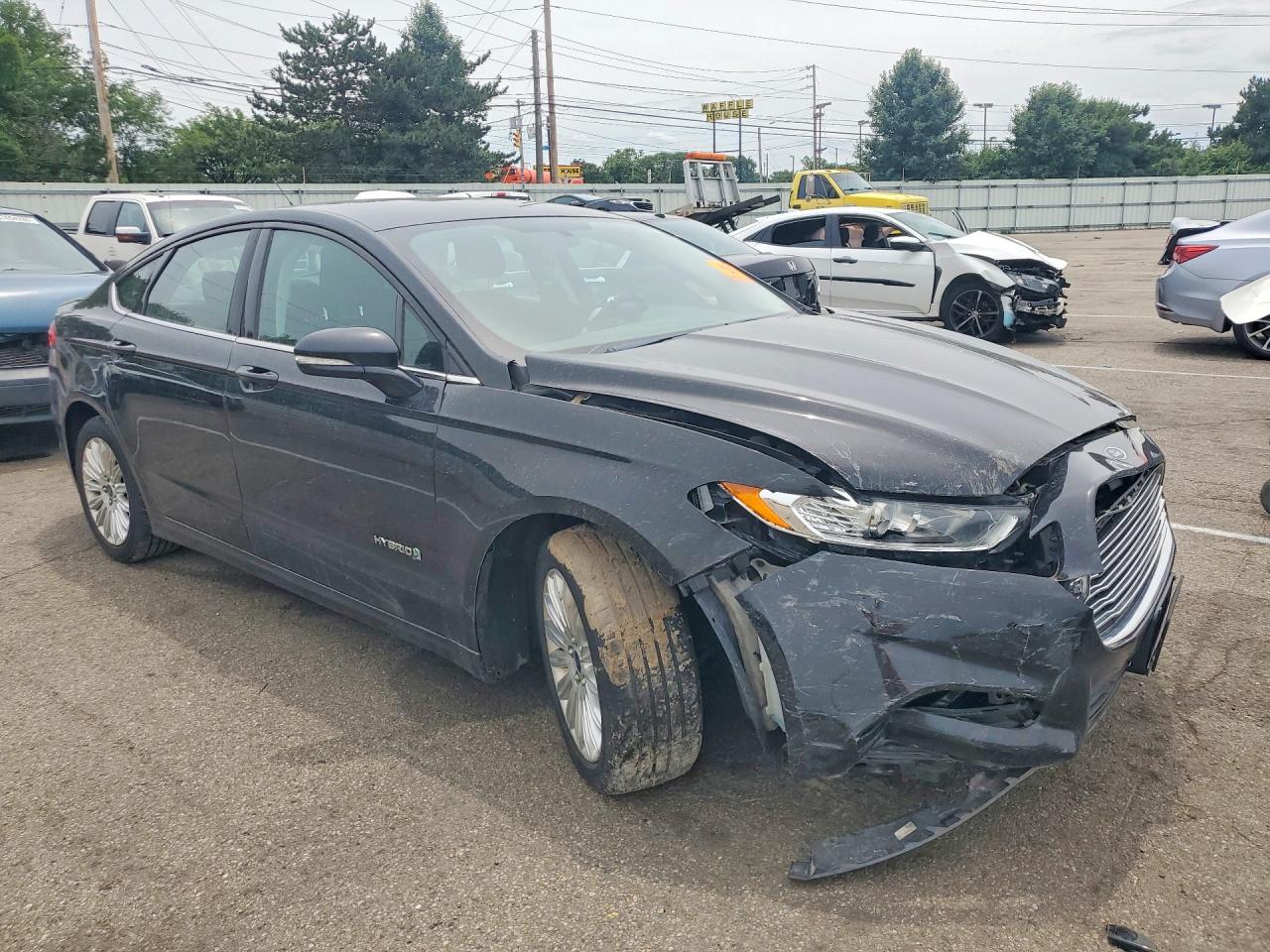 2014 Ford Fusion Se Hybrid Black vin: 3FA6P0LU8ER319440