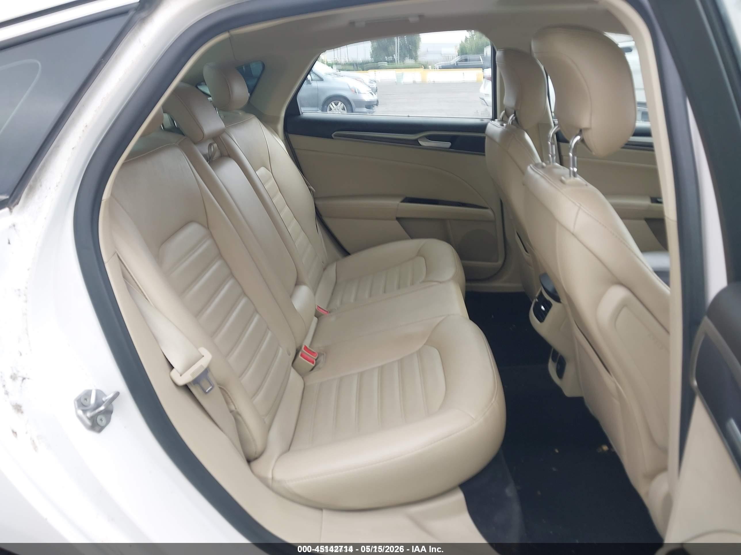 2014 Ford Fusion Hybrid Se White vin: 3FA6P0LU8ER357329